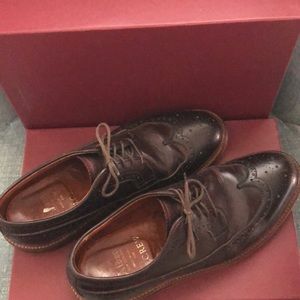 Men’s 7.5 Alden for J Crew long wingtips new soles
